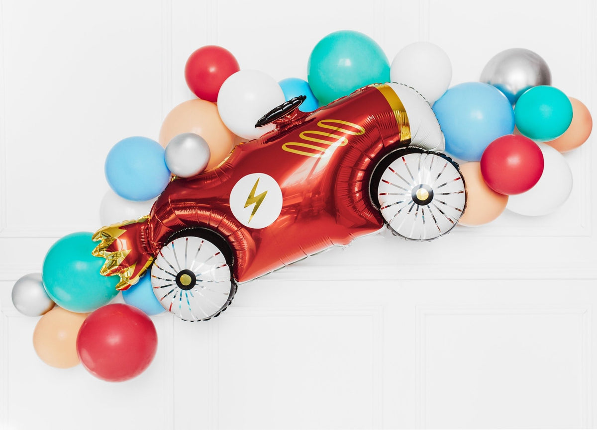 Race Car Birthday Balloon - Stesha Party