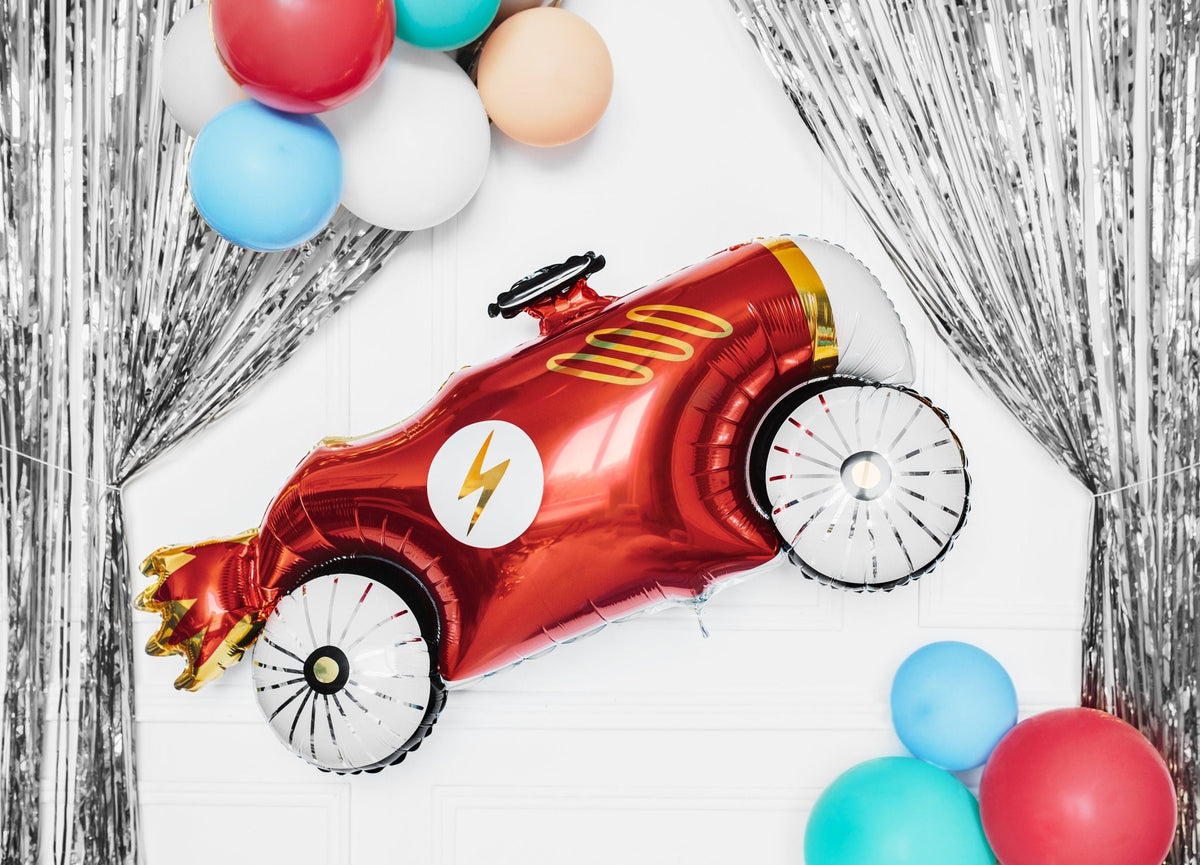 Race Car Birthday Balloon - Stesha Party