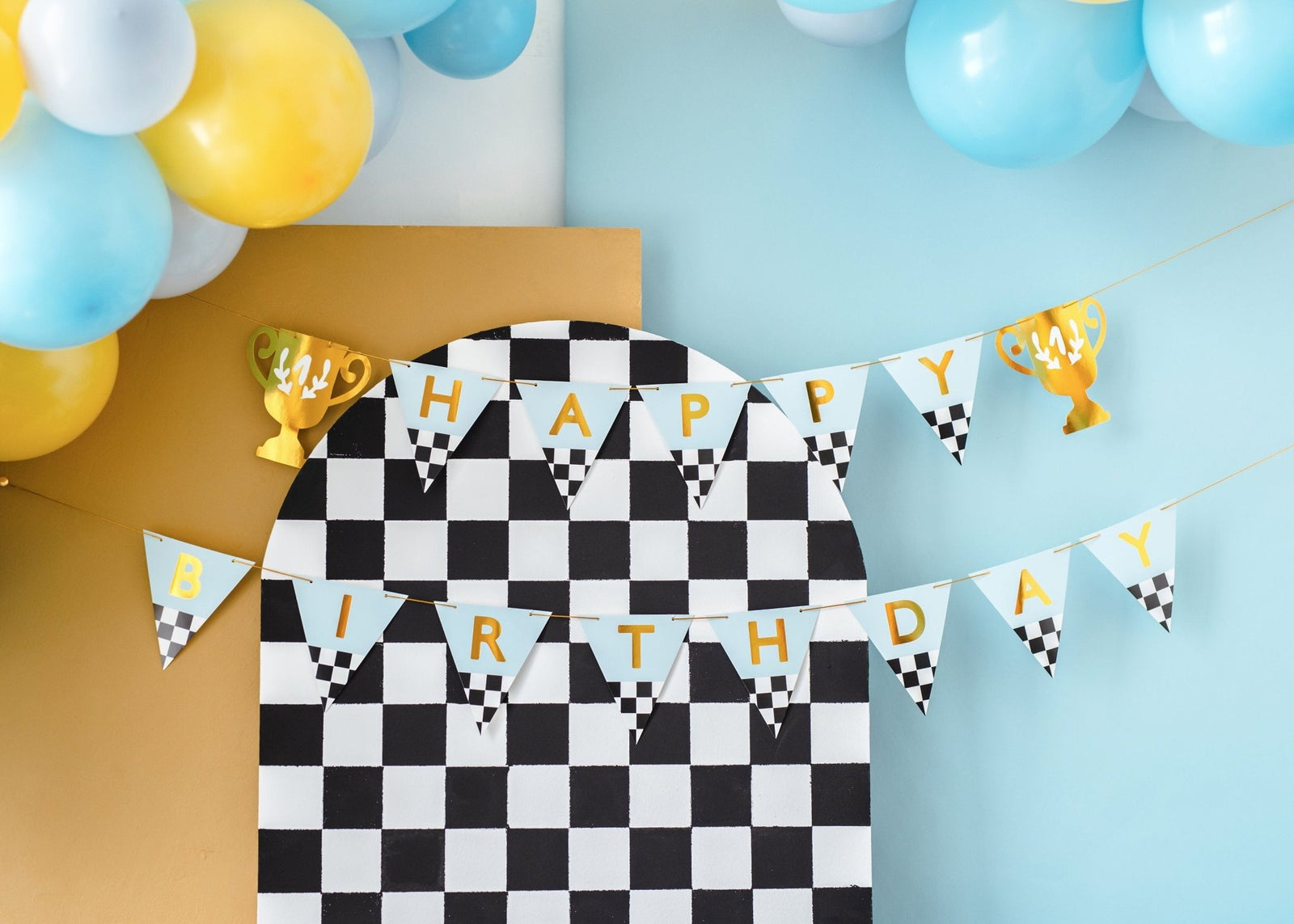 Race Car Birthday Banner - Stesha Party