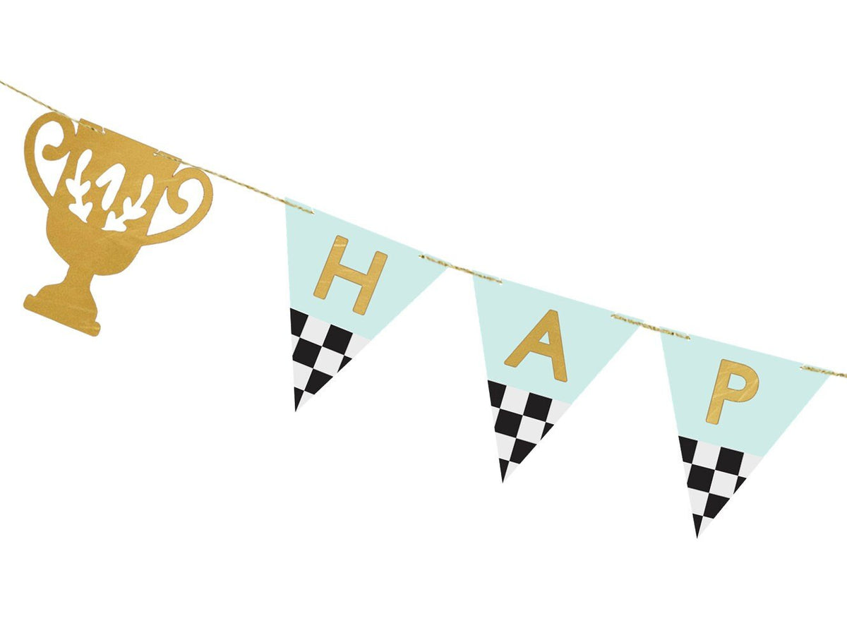 Race Car Birthday Banner - Stesha Party