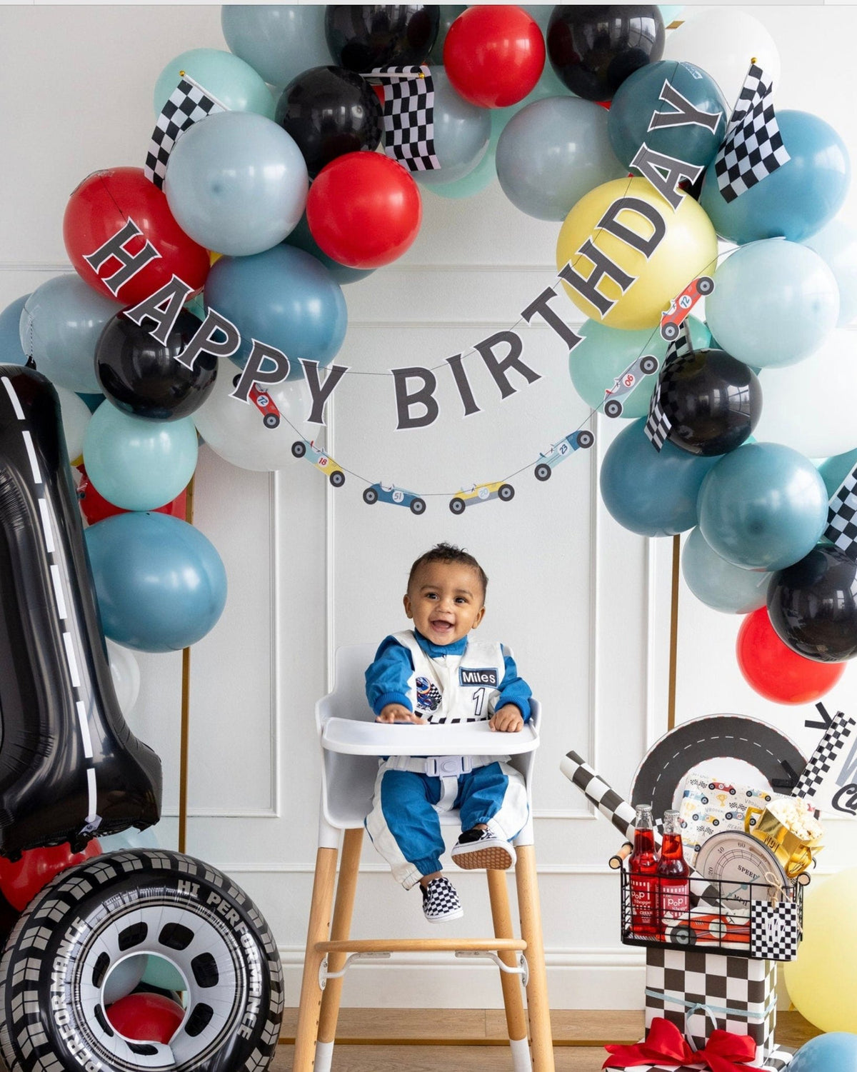 Racing Birthday Banner Set - Stesha Party