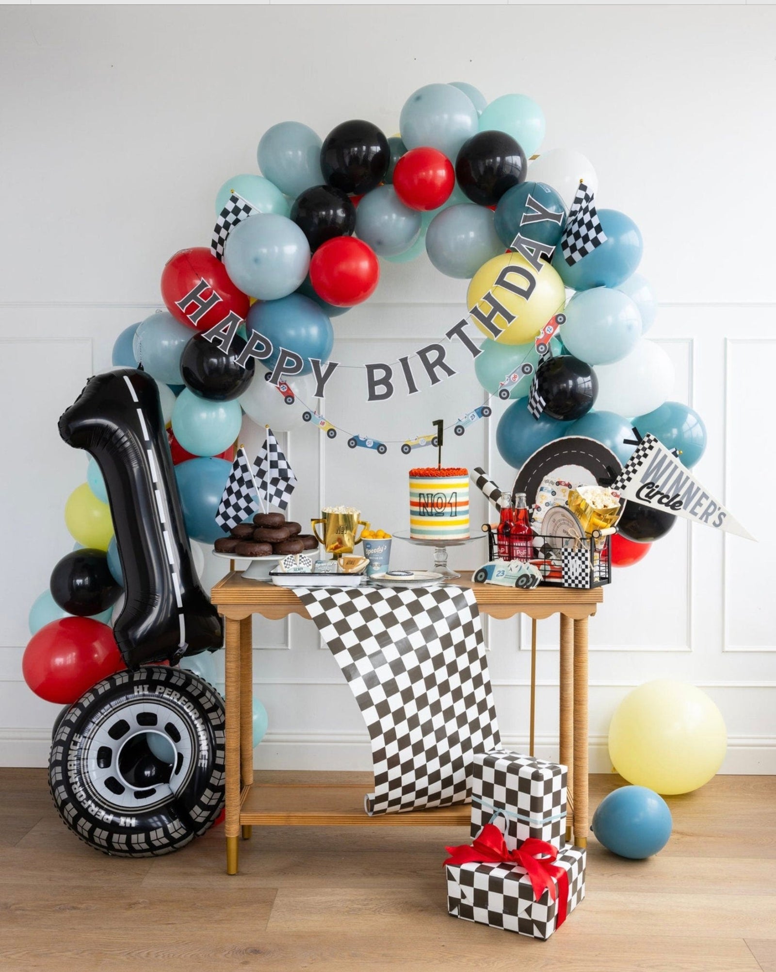 Racing Birthday Banner Set - Stesha Party