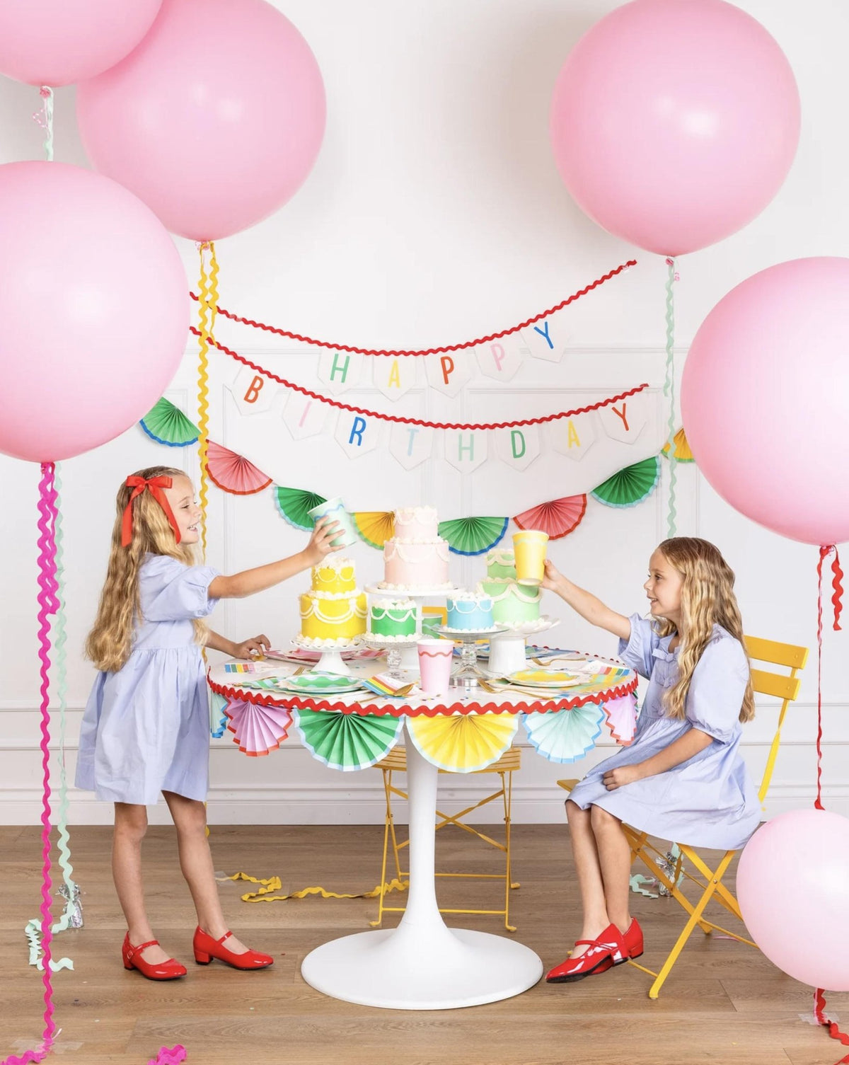 Rainbow Birthday Felt Banner - Stesha Party