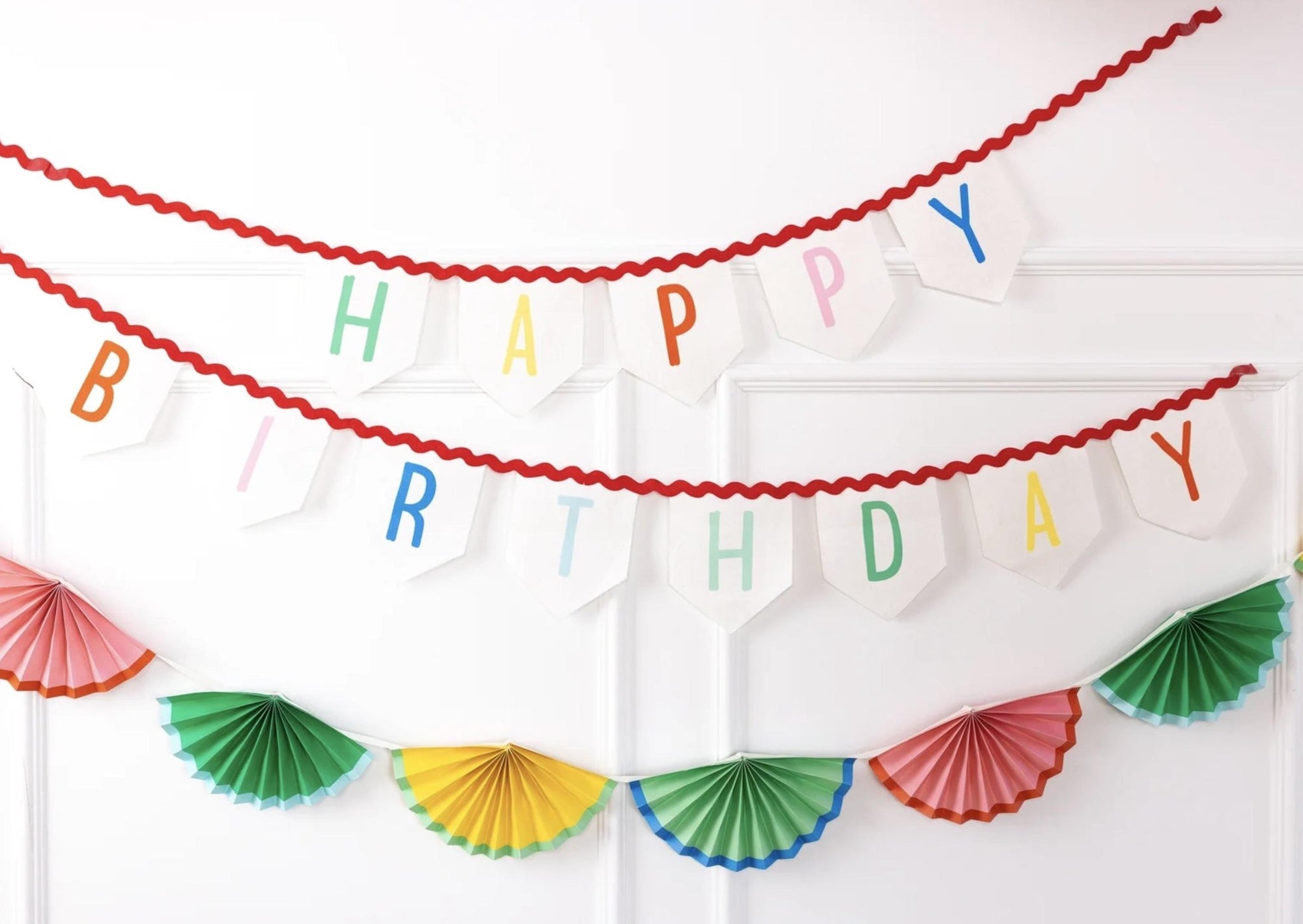 Rainbow Birthday Felt Banner - Stesha Party