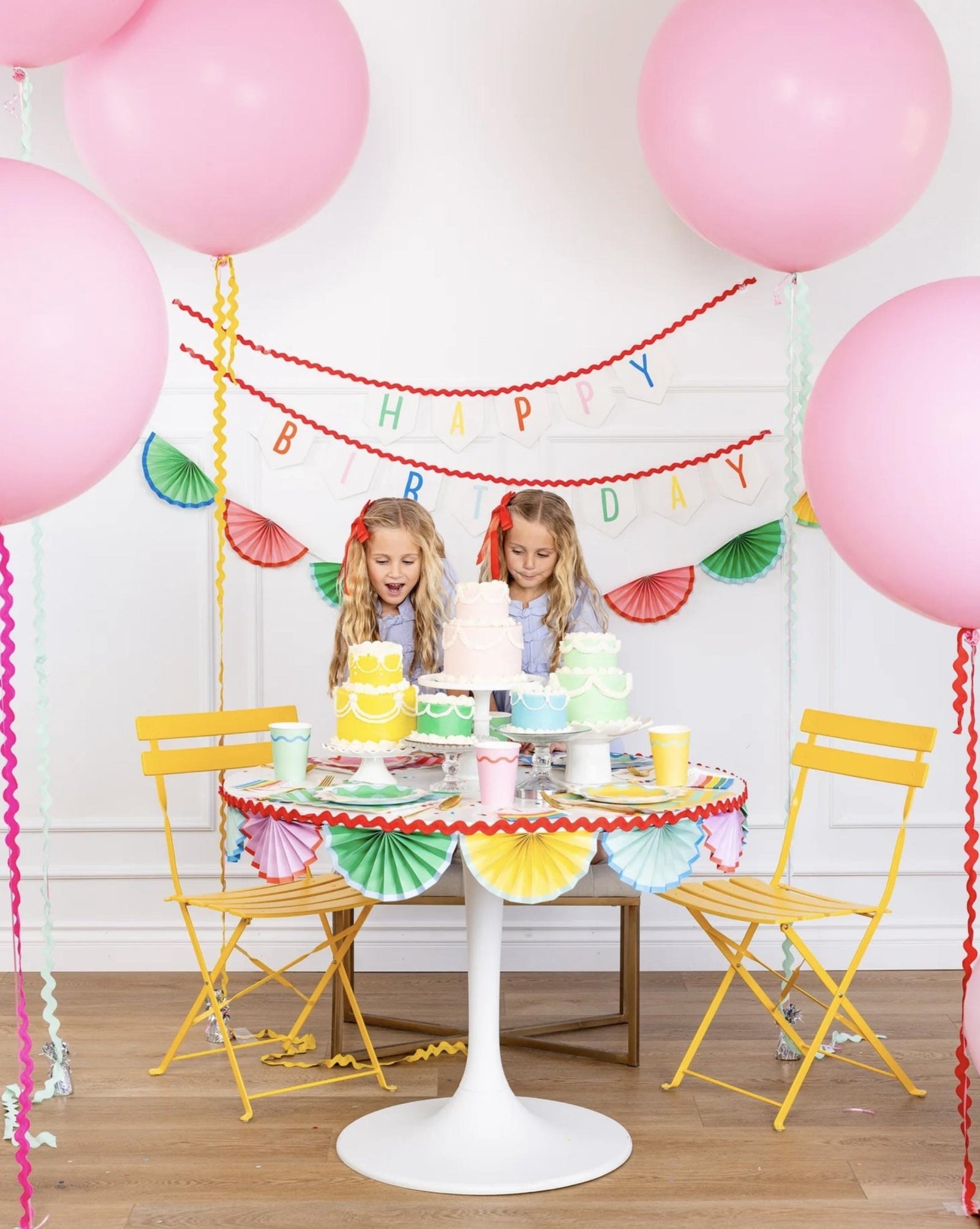 Rainbow Birthday Felt Banner - Stesha Party