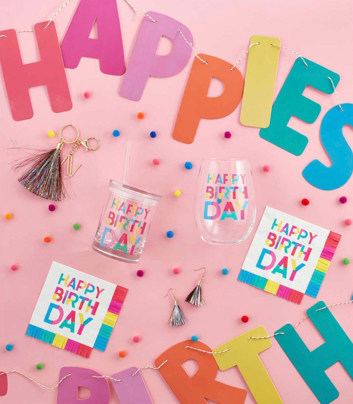 Rainbow Birthday Napkins - Stesha Party