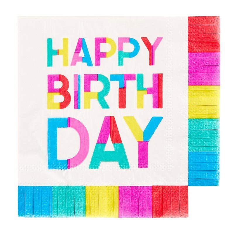 Rainbow Birthday Napkins - Stesha Party