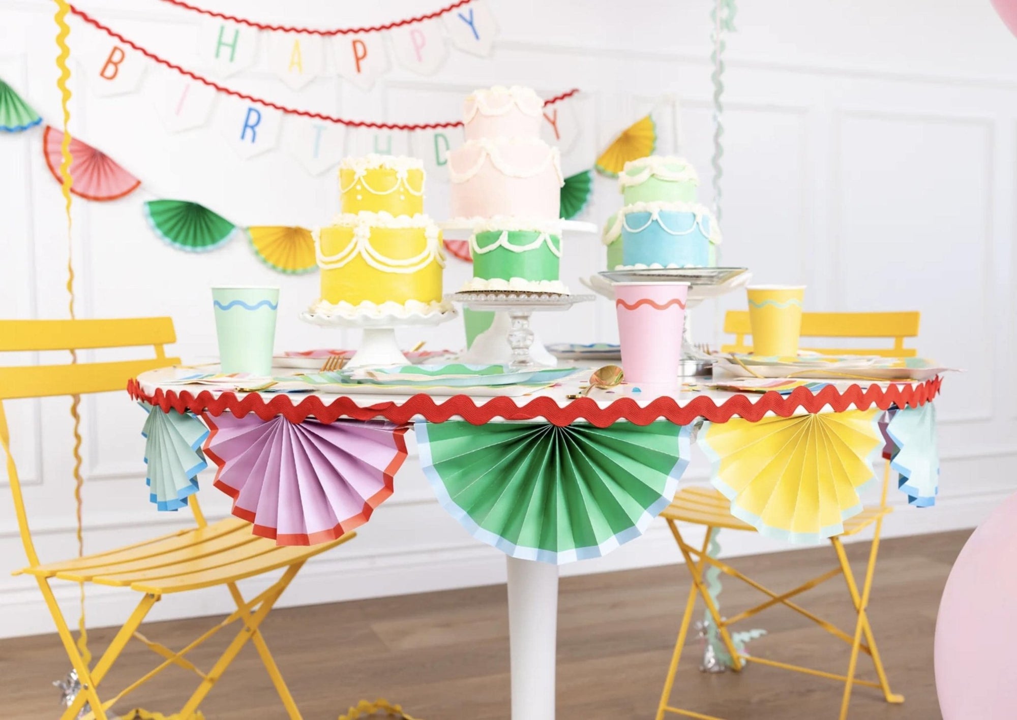 Rainbow Birthday Plates 8ct - Stesha Party