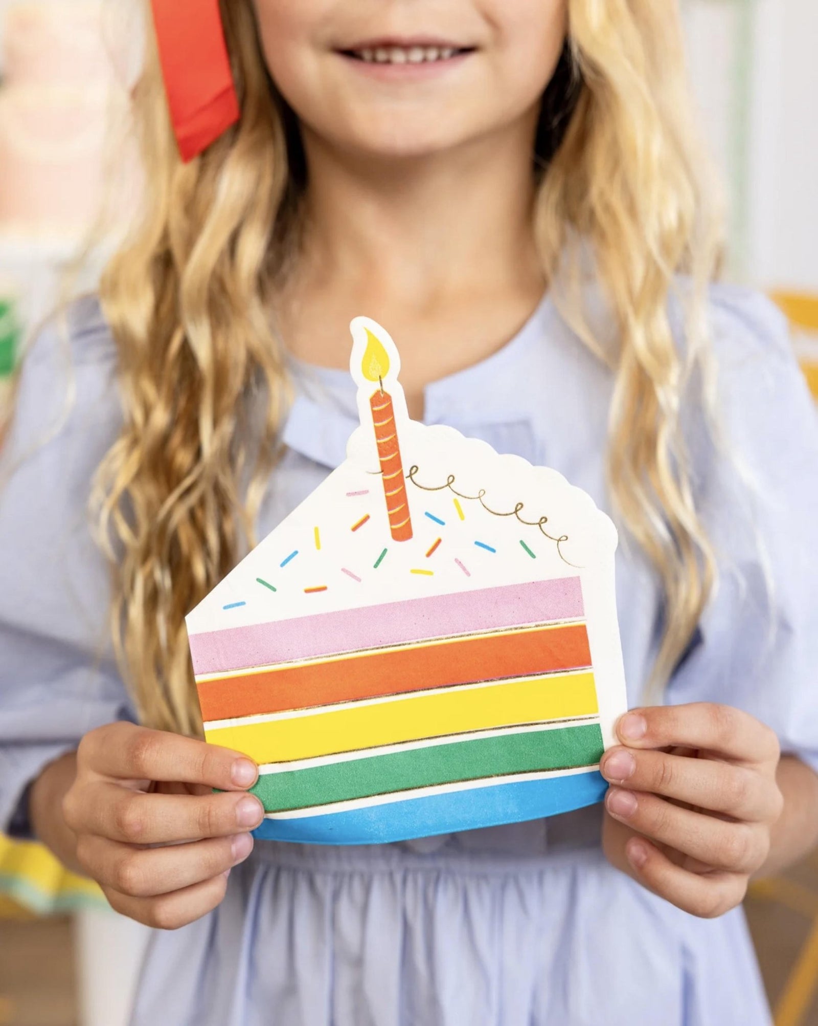 Rainbow Cake Napkins 18ct - Stesha Party