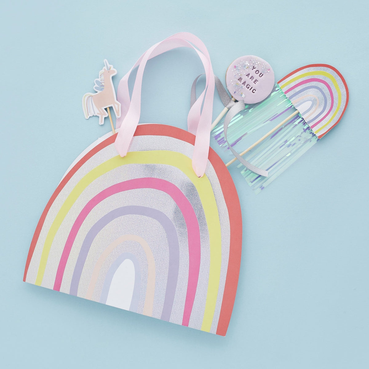 Rainbow Favor Bags 5ct - Stesha Party