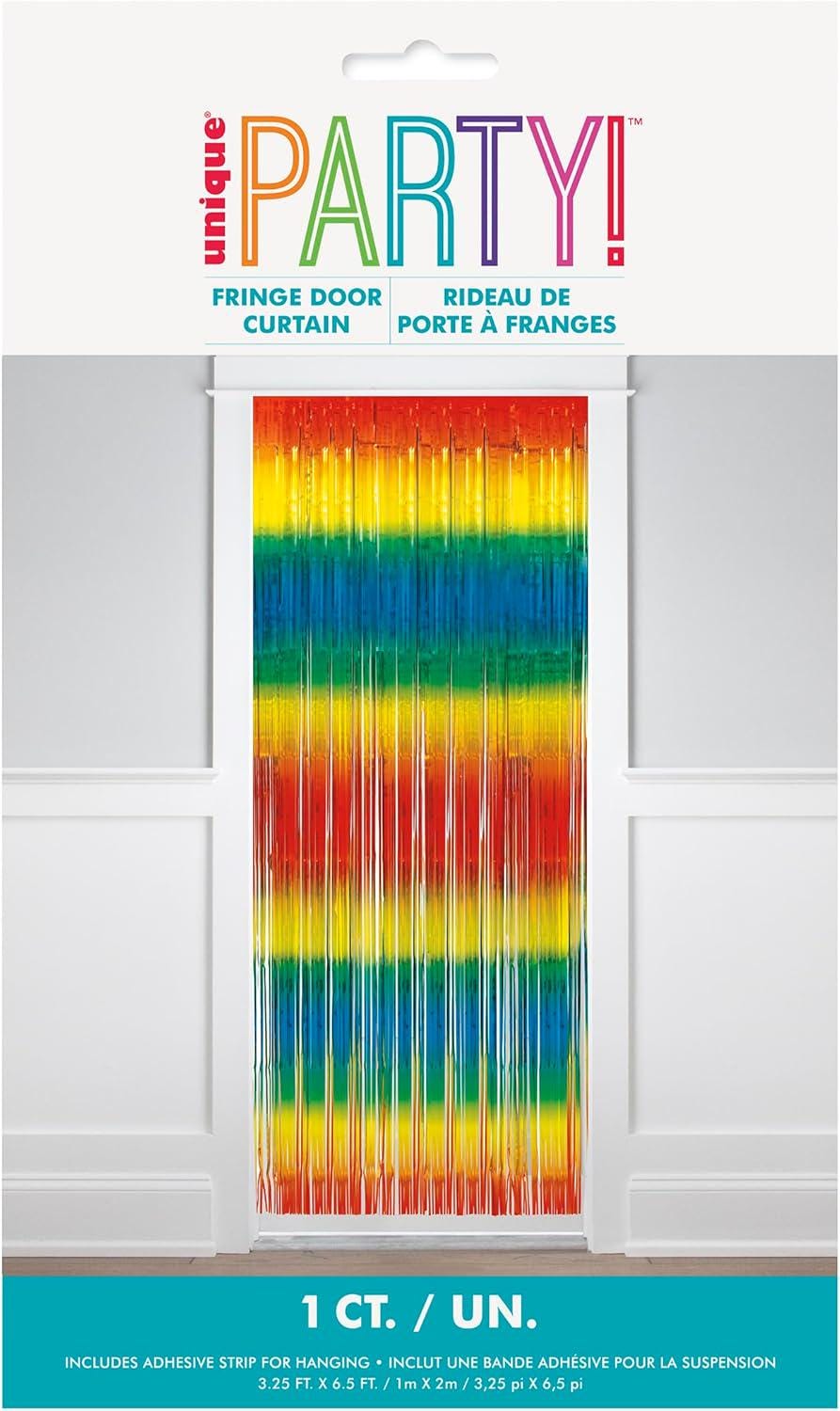 Rainbow Foil Fringe Door Curtain - Stesha Party