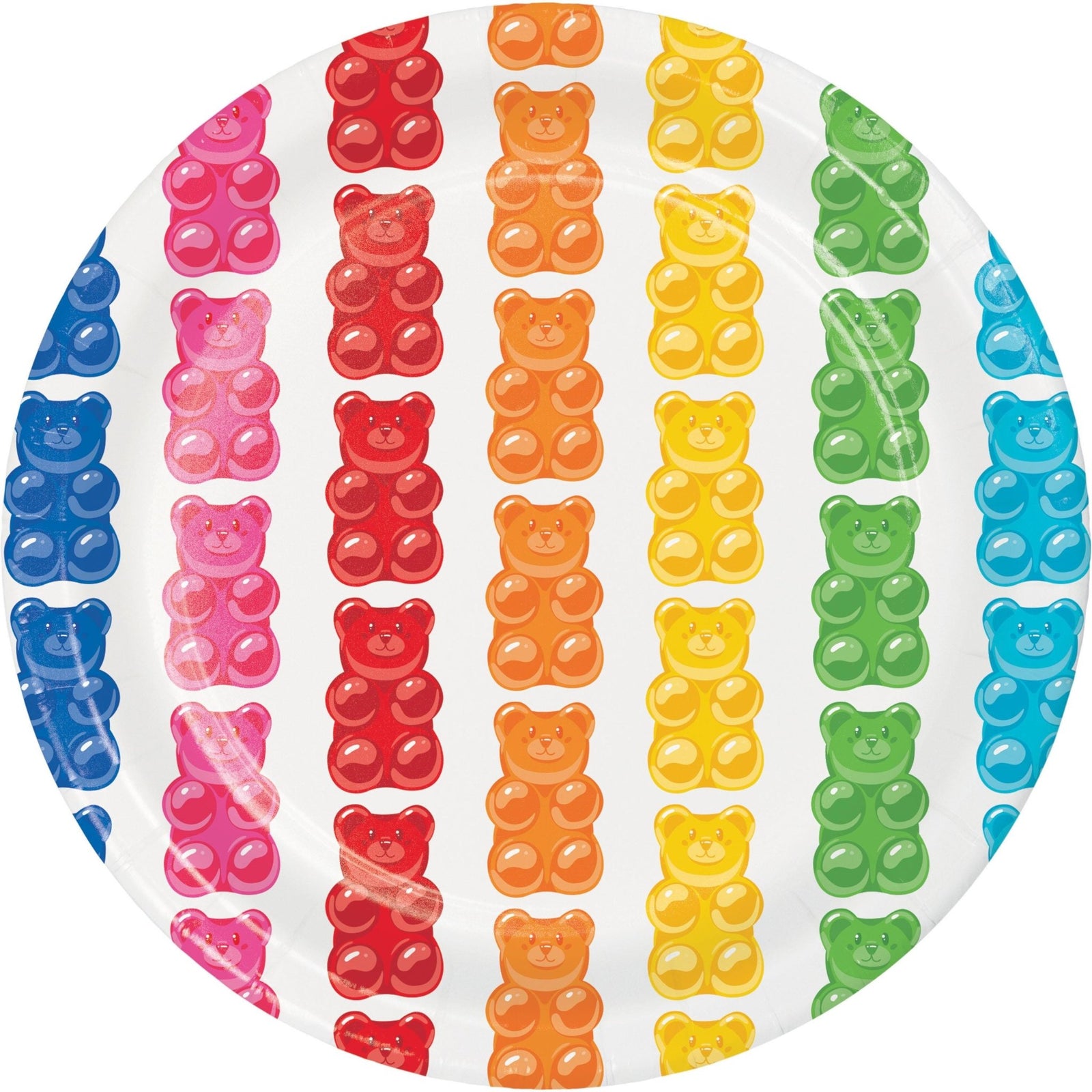 Rainbow Gummy Bear Cake Plates 8ct - Stesha Party