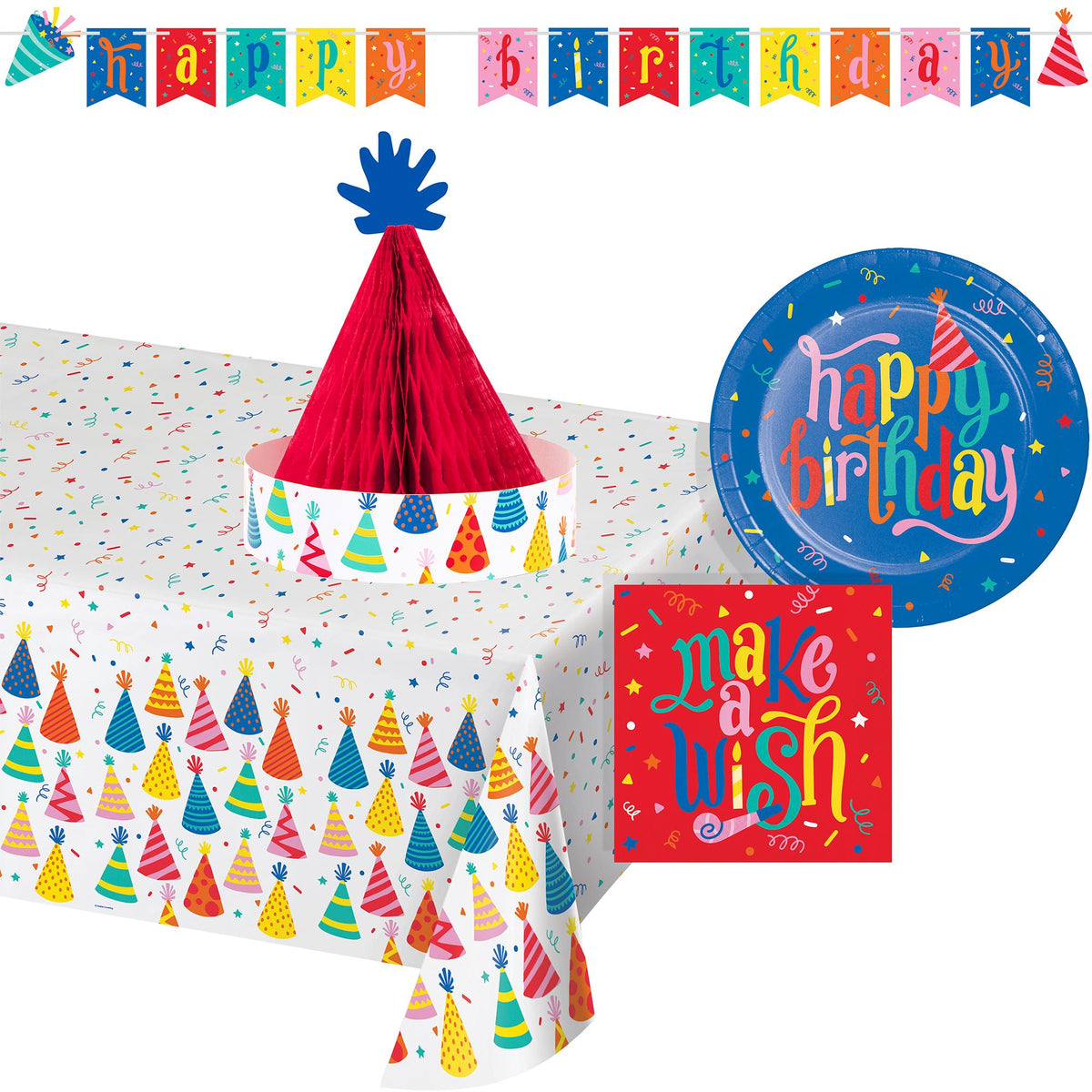 Rainbow Happy Birthday Banner 8ft - Stesha Party