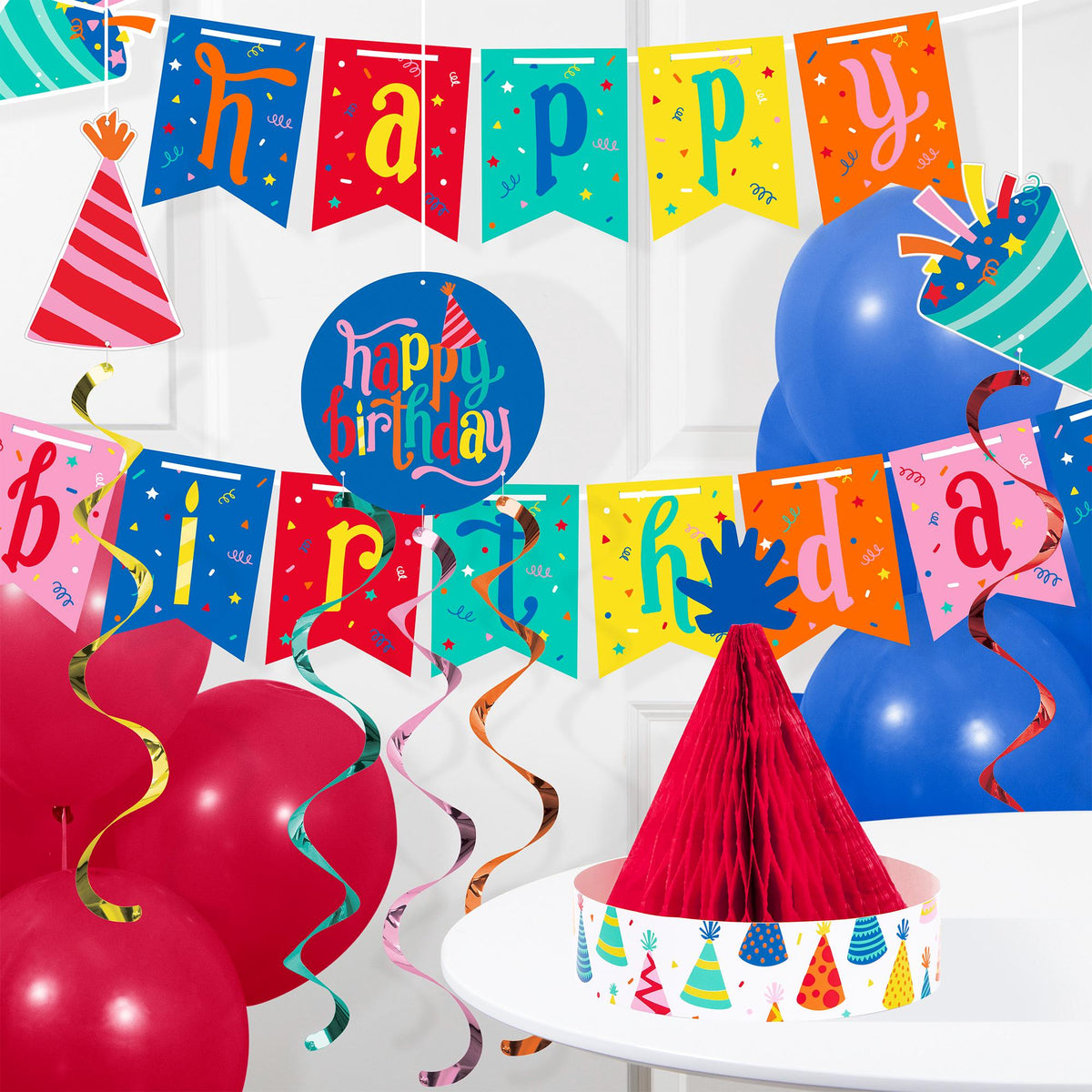 Rainbow Happy Birthday Banner 8ft - Stesha Party