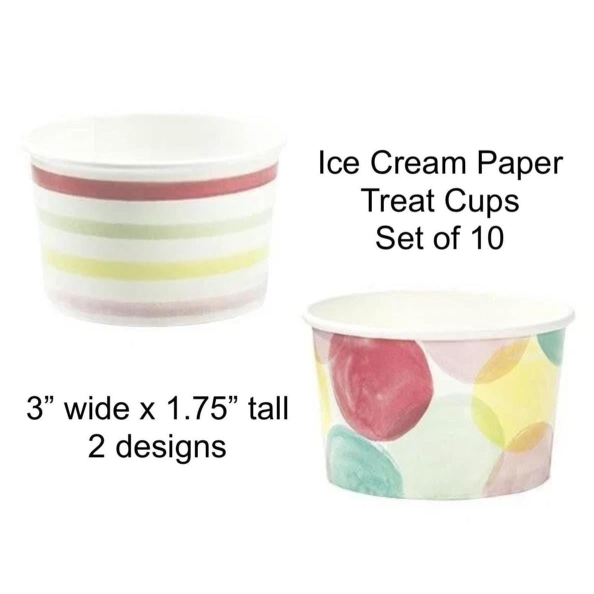 Rainbow Ice Cream Treat Tubs 10ct - Stesha Party