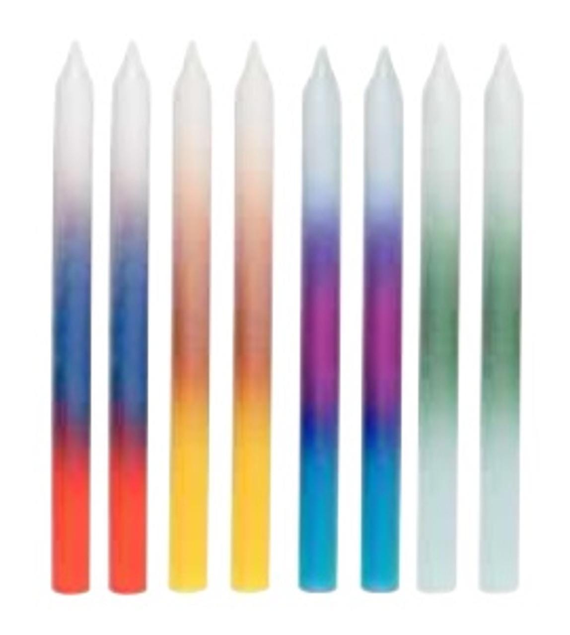 Rainbow Ombré Birthday Candles 8ct - Stesha Party