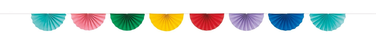Rainbow Paper Fan Garland 8ft - Stesha Party