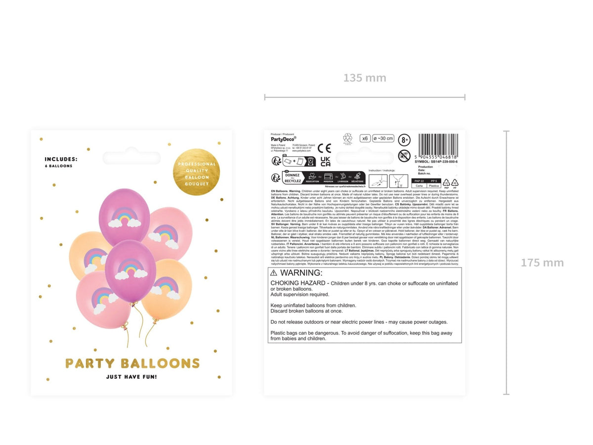 Rainbow Party Balloons - Stesha Party