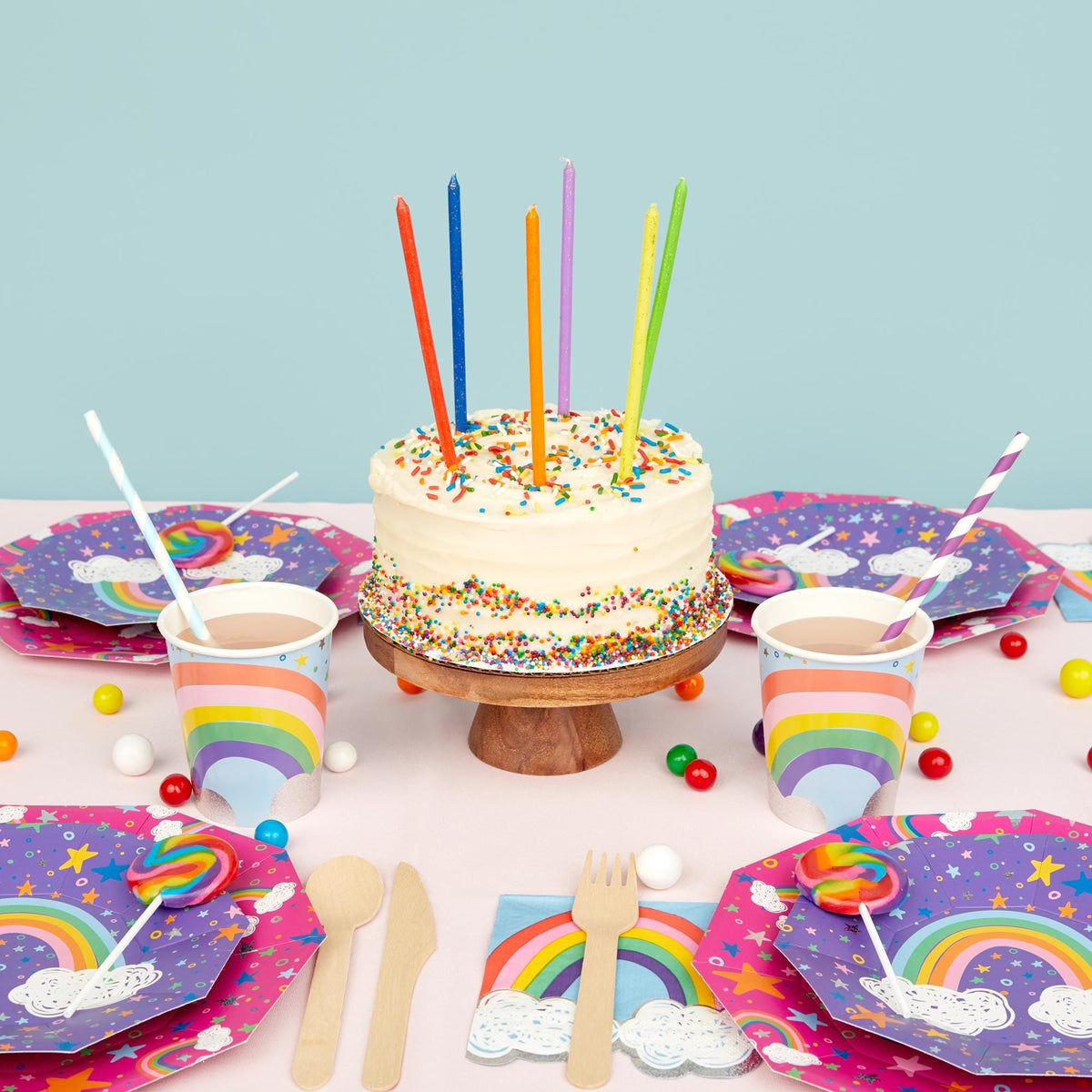 Rainbow Party Napkins - Stesha Party