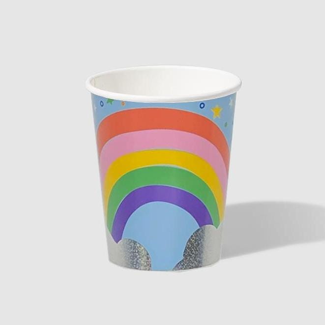 Rainbow Sparkle Party Cups 10ct - Stesha Party