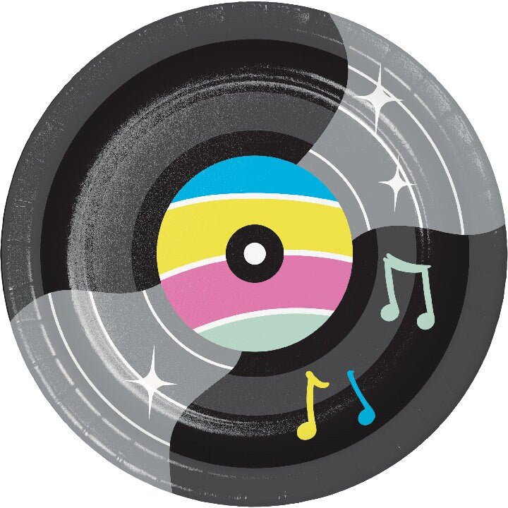 Record Paper Plates - Stesha Party