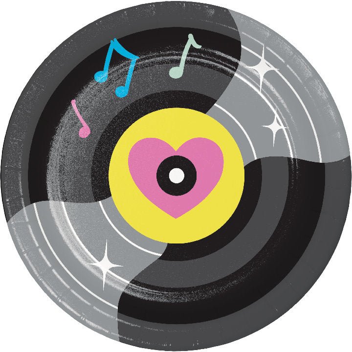 Record Paper Plates - Stesha Party