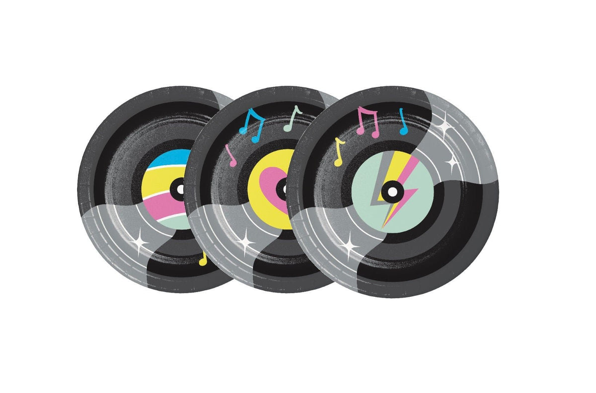 Record Paper Plates - Stesha Party