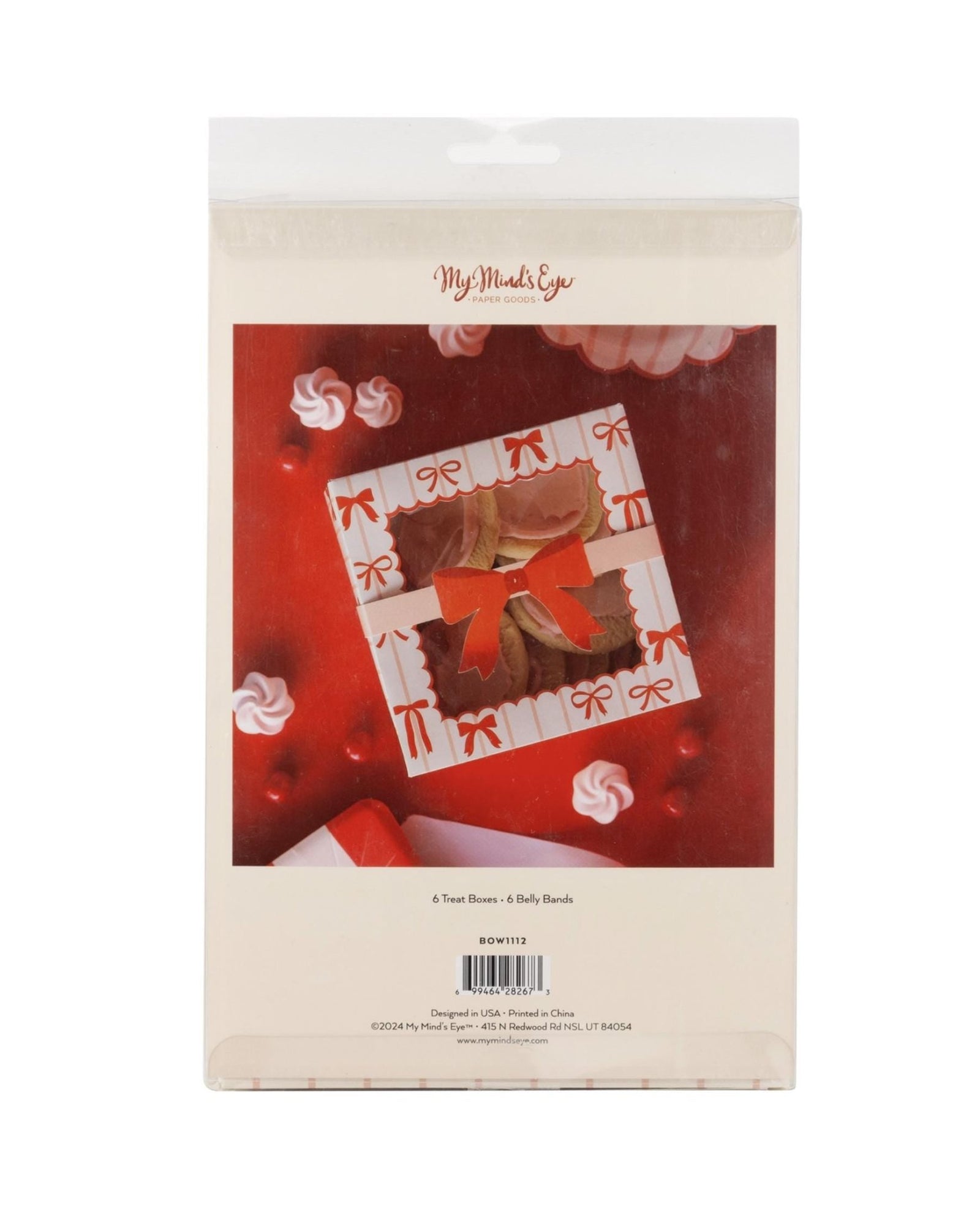 Red Bow Cookie Boxes 6ct - Stesha Party