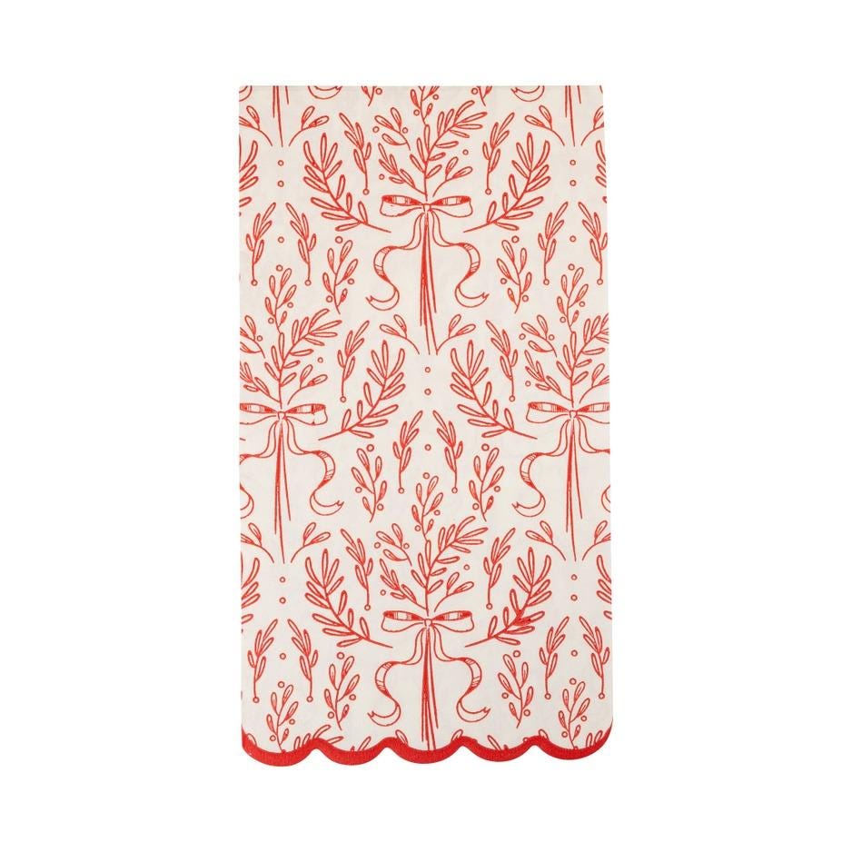 Red Christmas Dinner Napkins 24ct - Stesha Party