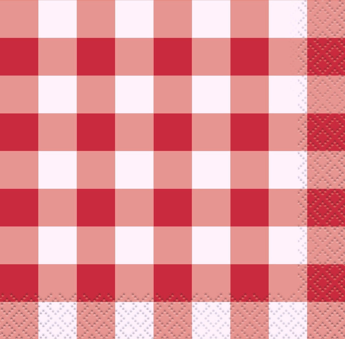 Red Gingham Paper Napkins - Stesha Party