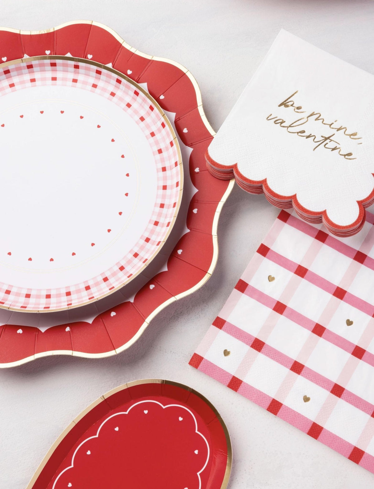 Red Heart Party Plates - Stesha Party