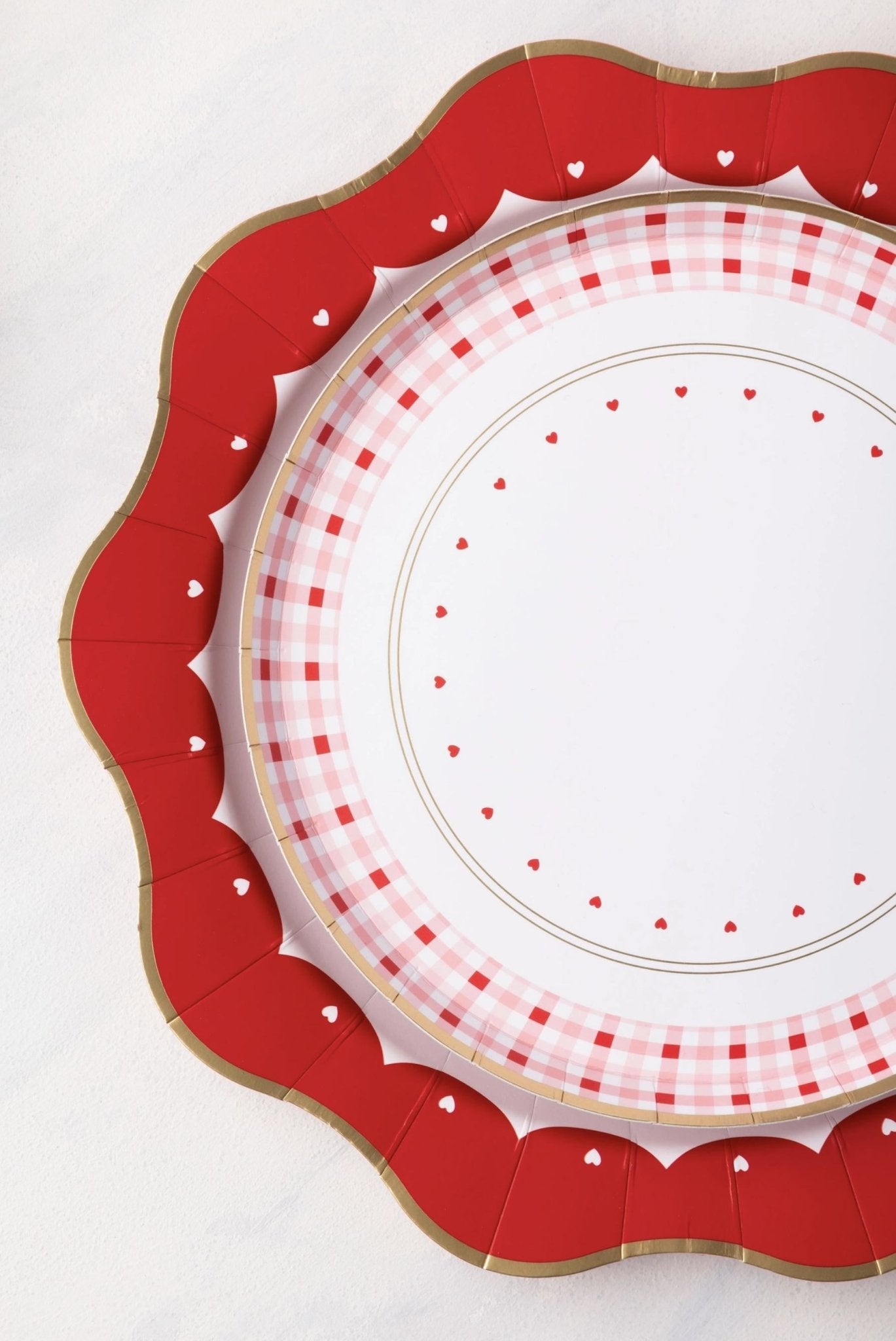 Red Heart Party Plates - Stesha Party