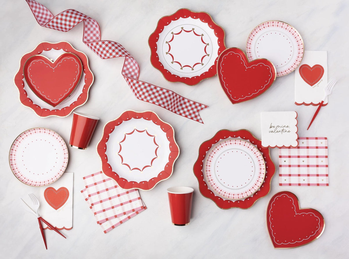 Red Heart Plates - Stesha Party