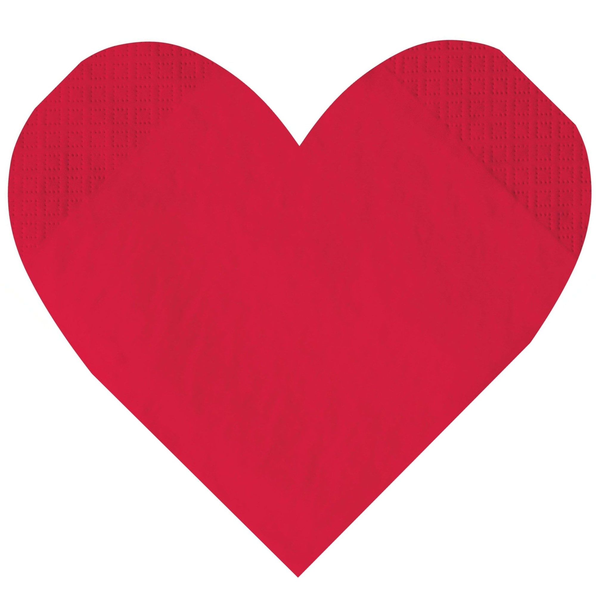 Red Heart Shaped Napkins - Stesha Party