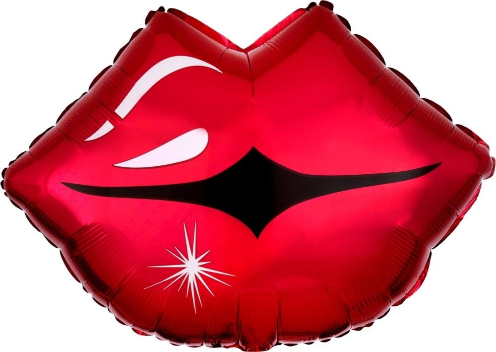 Red Lips Balloon 17&quot; - Stesha Party