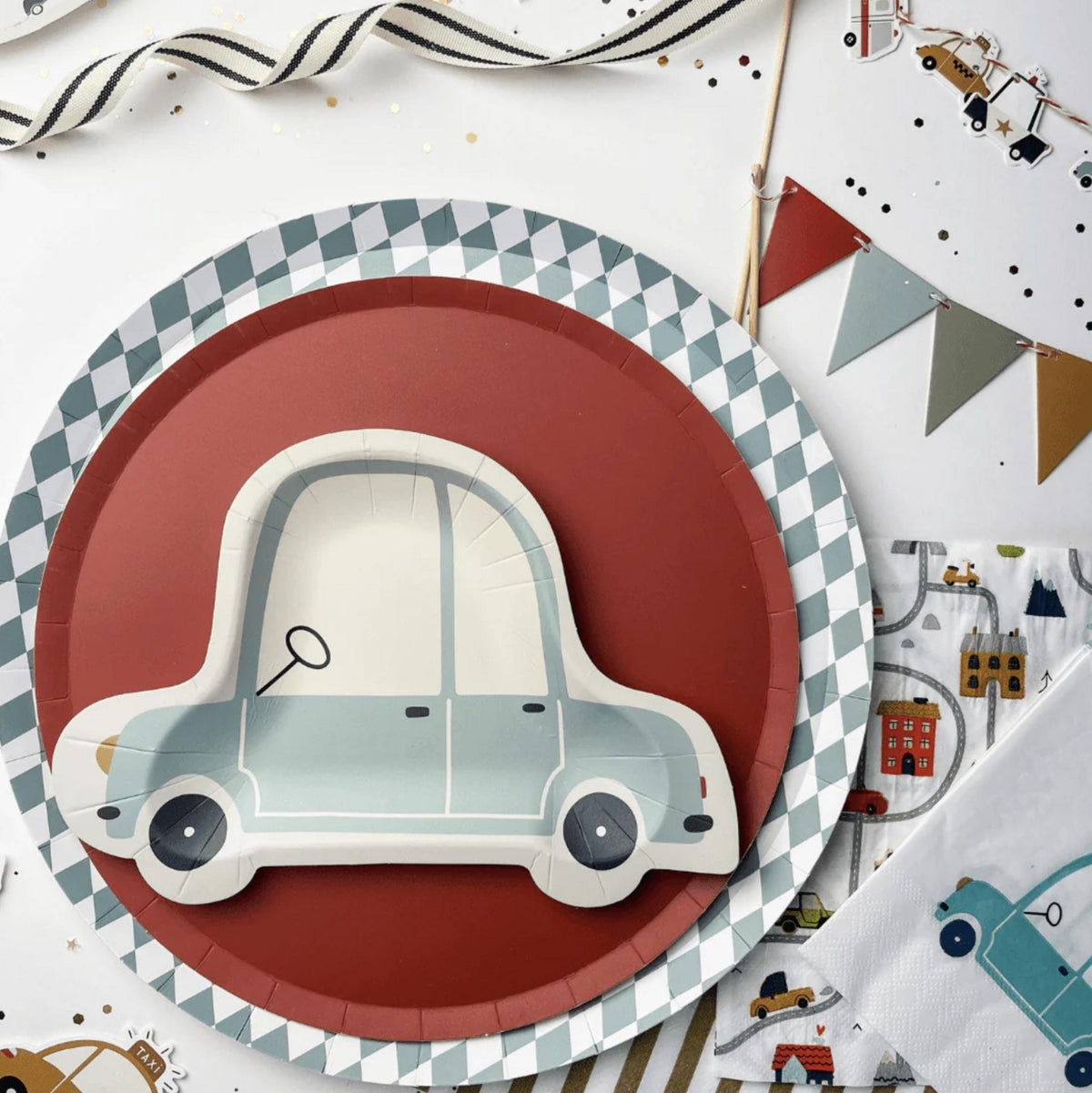 Red Party Plates 8ct - Stesha Party