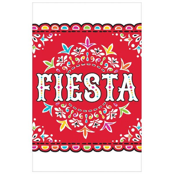 Red Picado Fiesta Plastic Table Cover - Stesha Party
