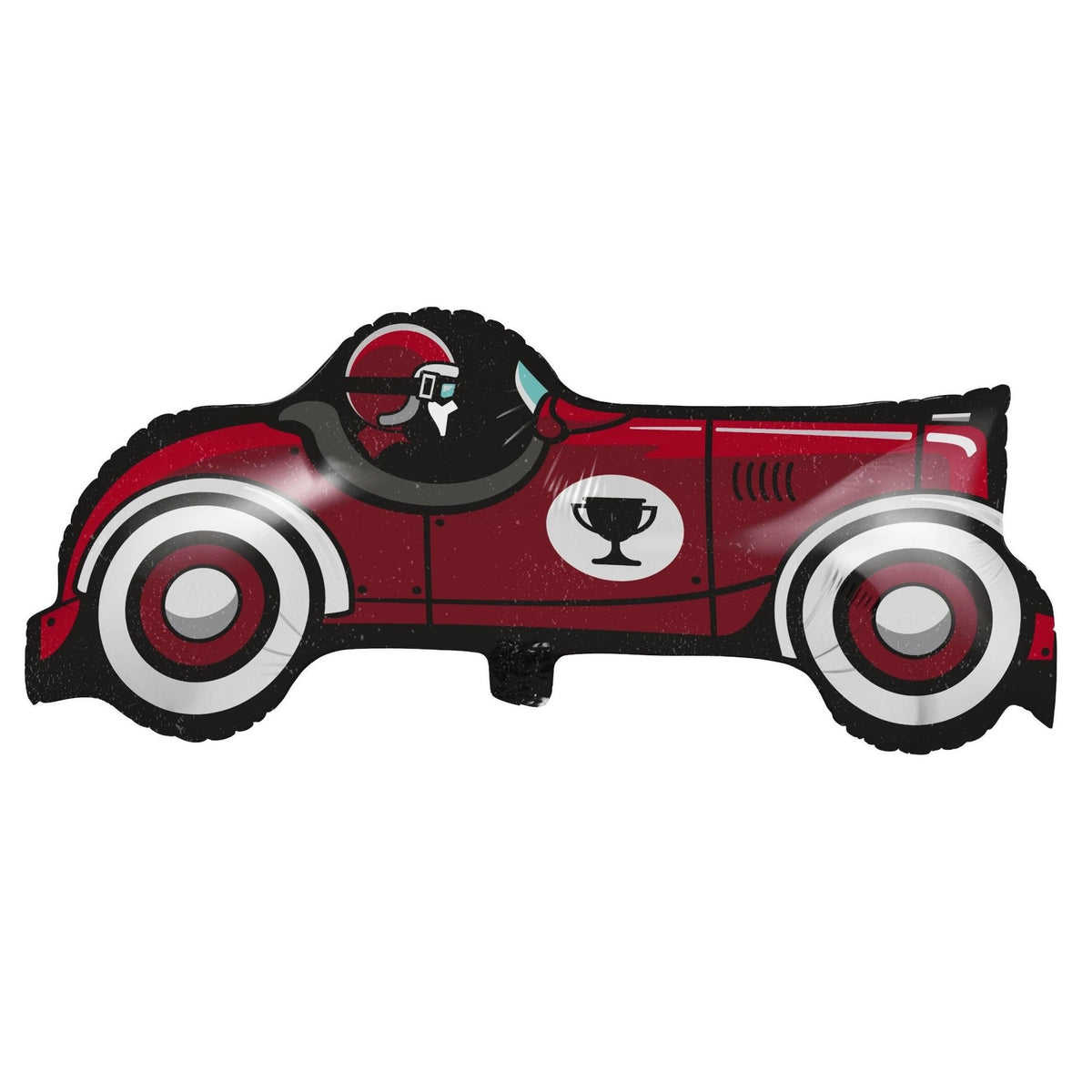 Red Race Car Foil Balloon 33&quot; - Stesha Party