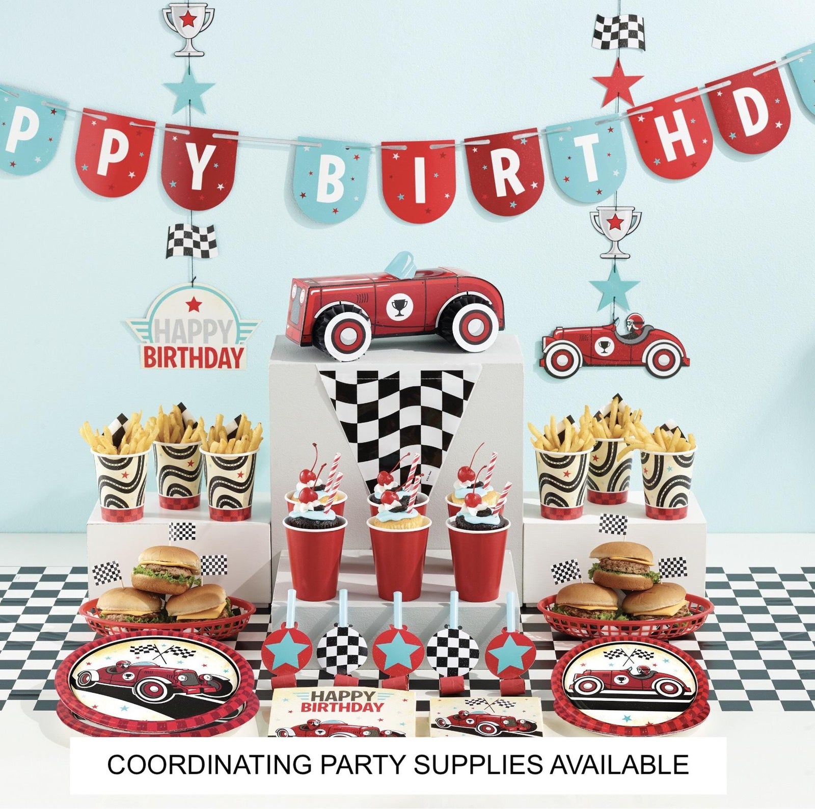 Red Race Car Foil Balloon 33" - Stesha Party