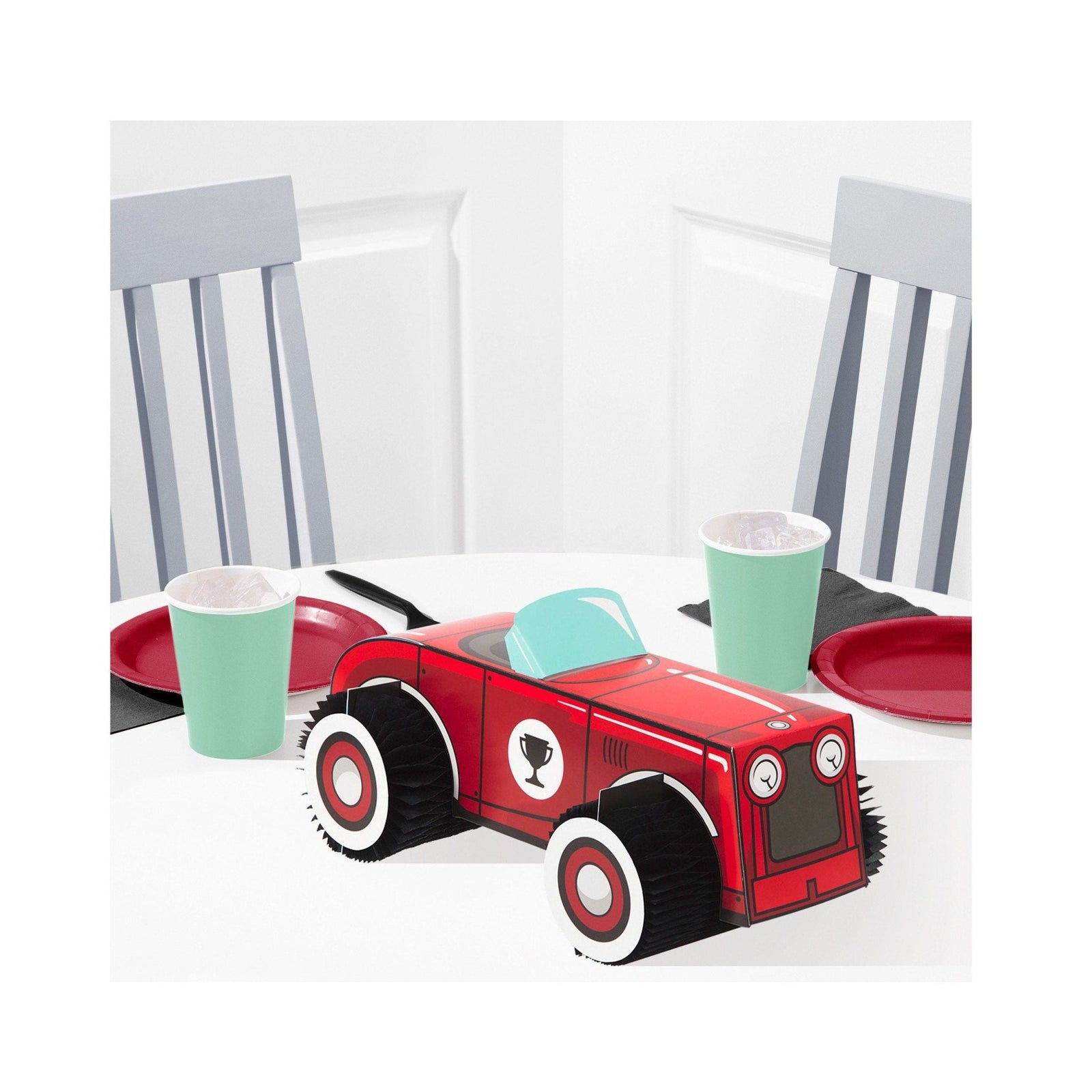 Red Race Car Party Centerpiece - Stesha Party