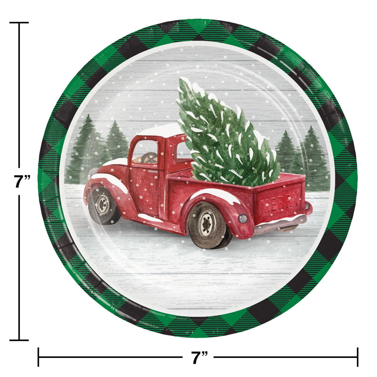 Red Truck Plates & Napkin Christmas Supplies - Stesha Party