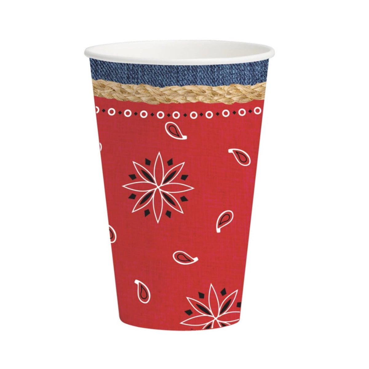 Red Western Bandana Cups 8ct - Stesha Party