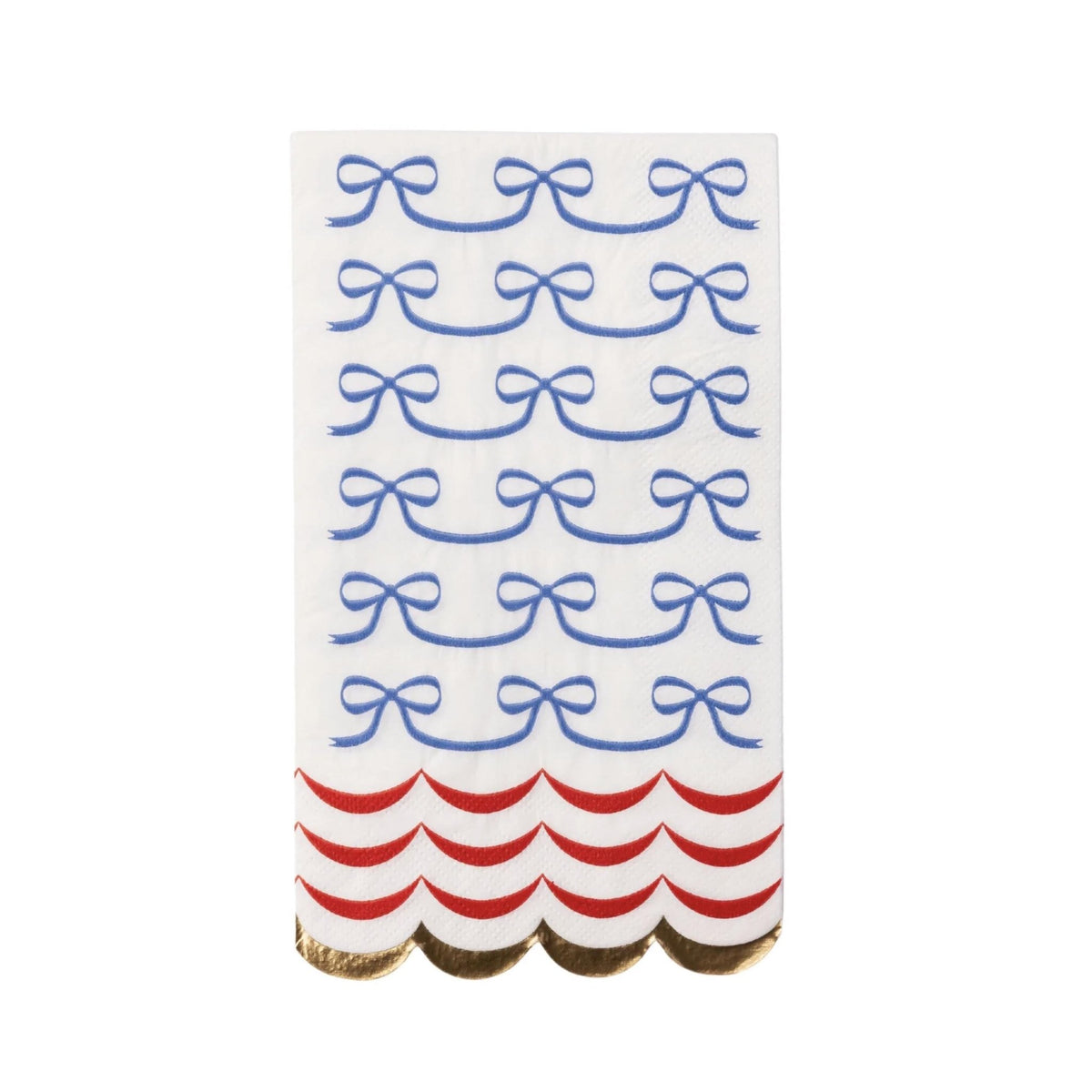 Red, White &amp; Blue Bows Dinner Napkins 20ct - Stesha Party