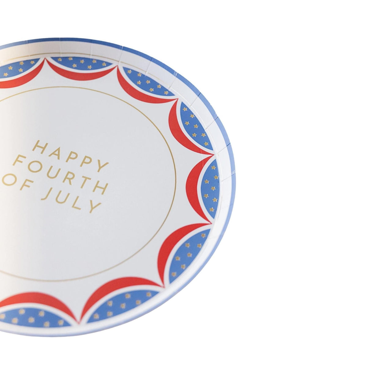 Red, White & Blue Fourth of July Dessert Paper Plates 8ct - Stesha Party