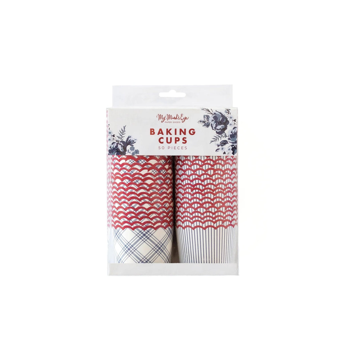 Red, White & Blue Paper Baking Cups 50ct - Stesha Party