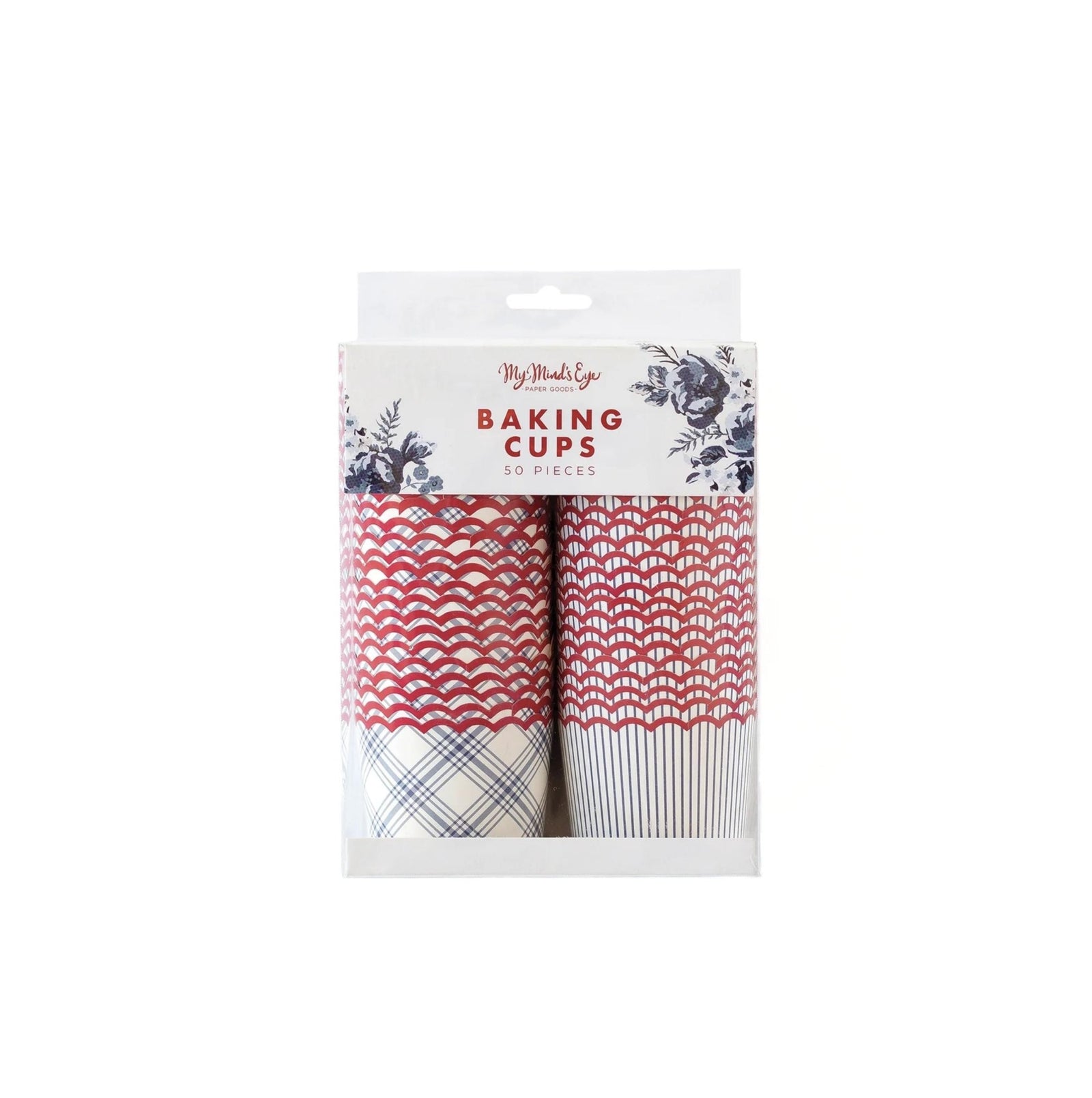 Red, White & Blue Paper Baking Cups 50ct - Stesha Party