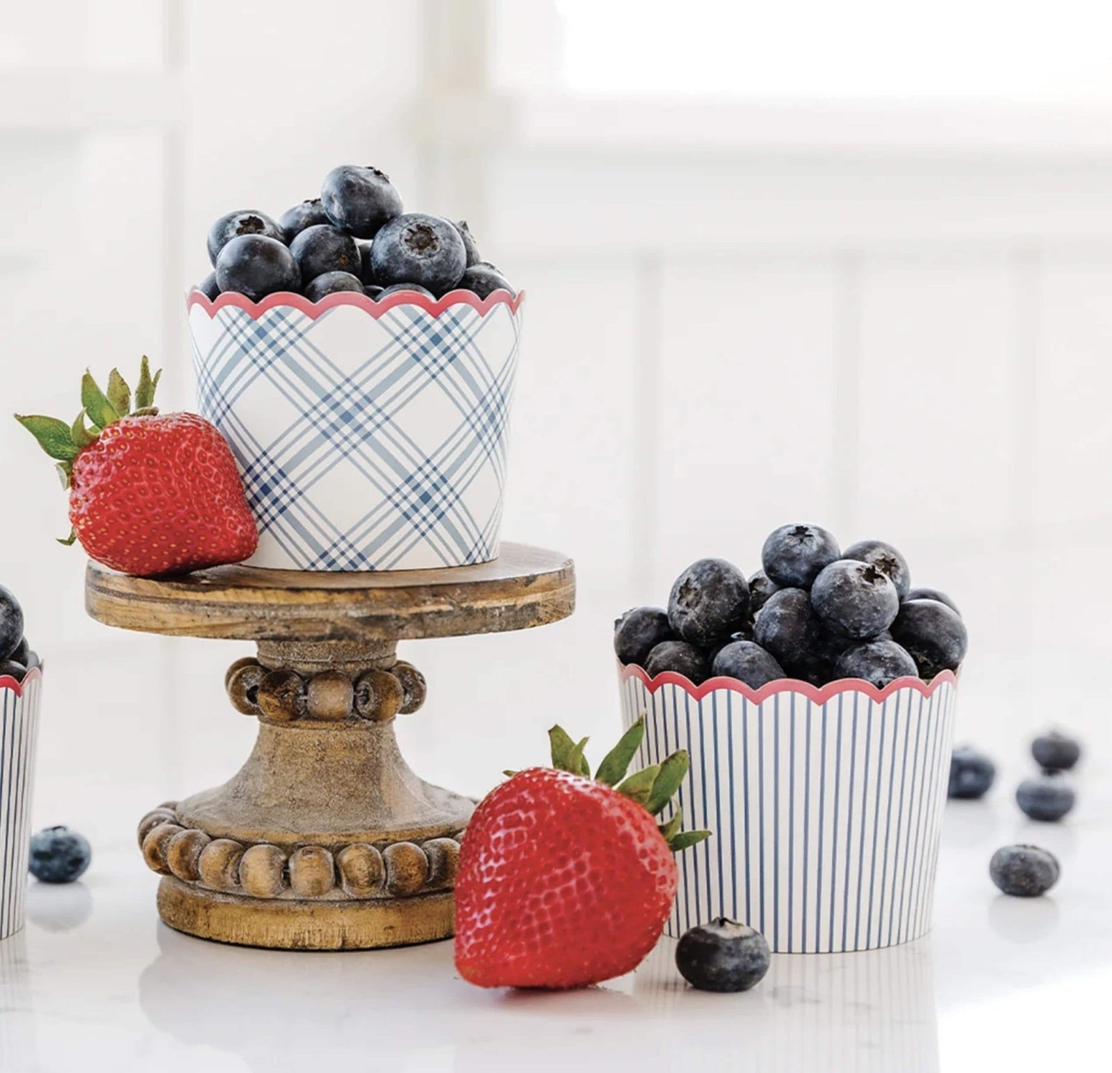 Red, White & Blue Paper Baking Cups 50ct - Stesha Party