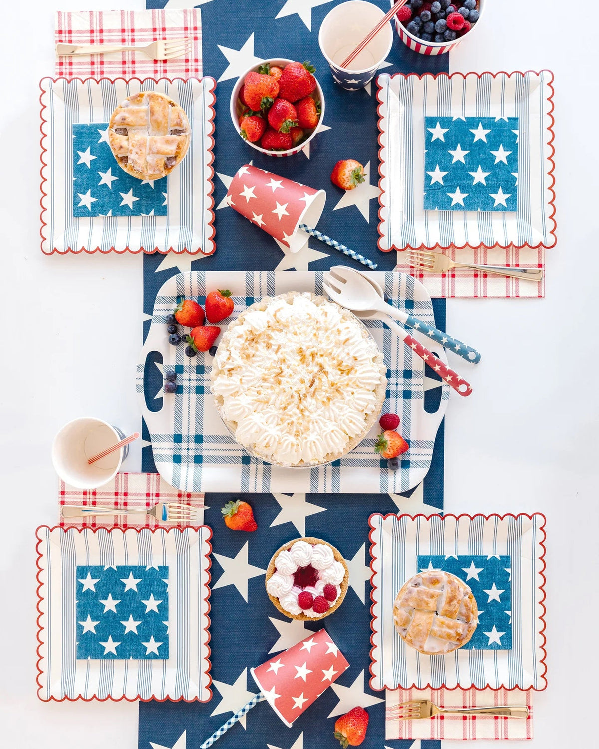 Red White & Blue Plates - Stesha Party