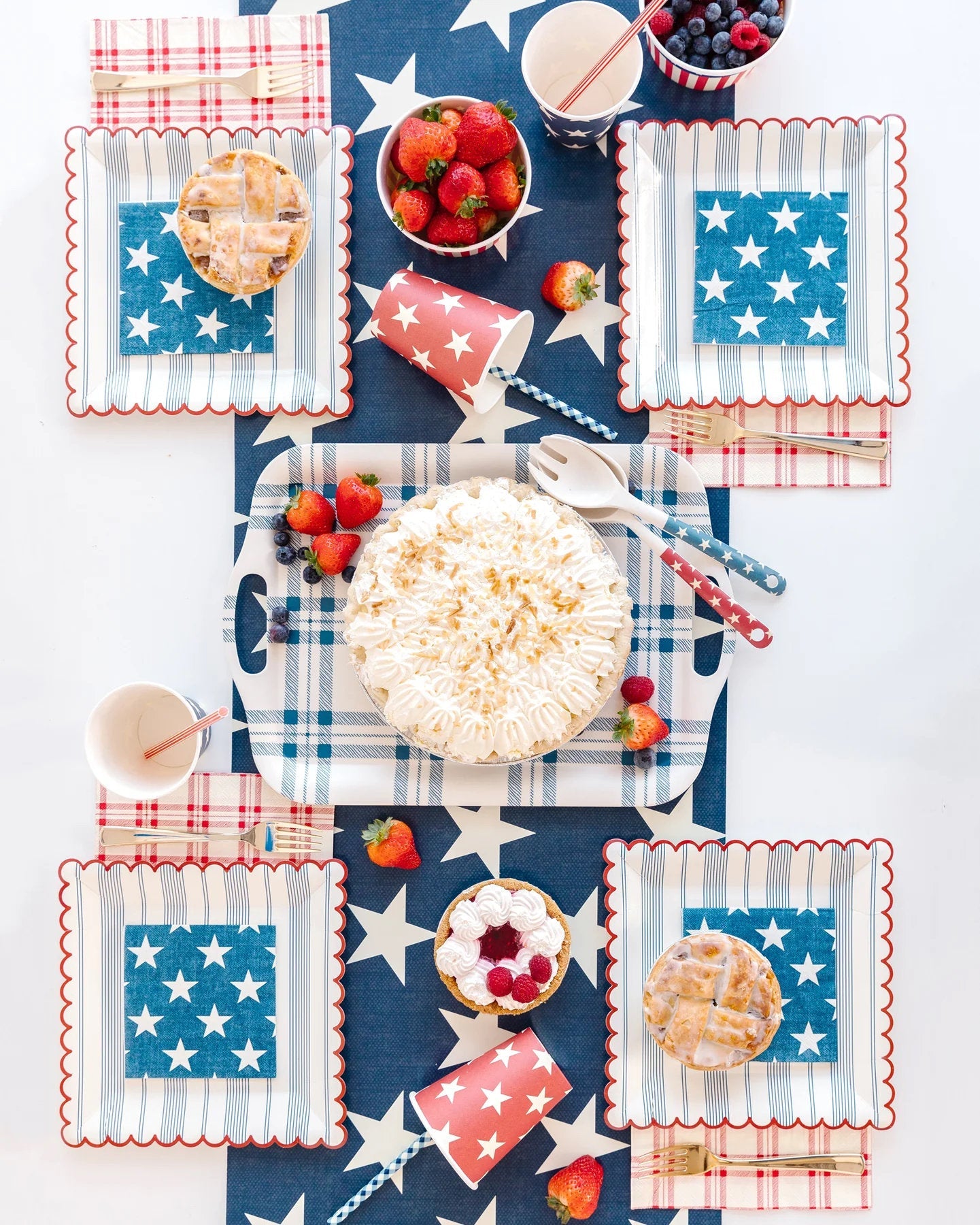 Red White & Blue Plates - Stesha Party