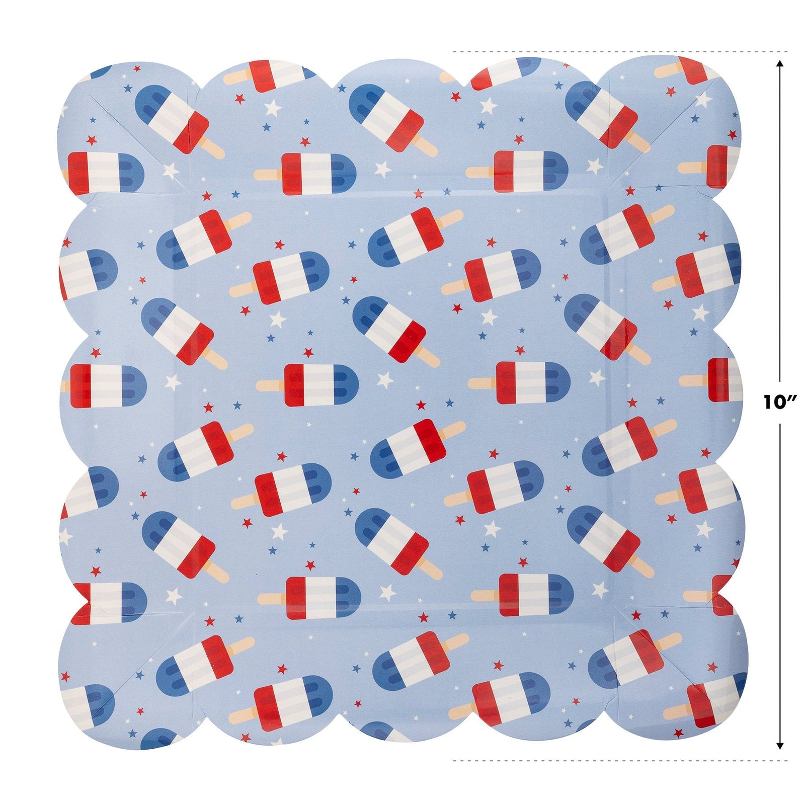 Red White & Blue Popsicle Party Plates - Stesha Party